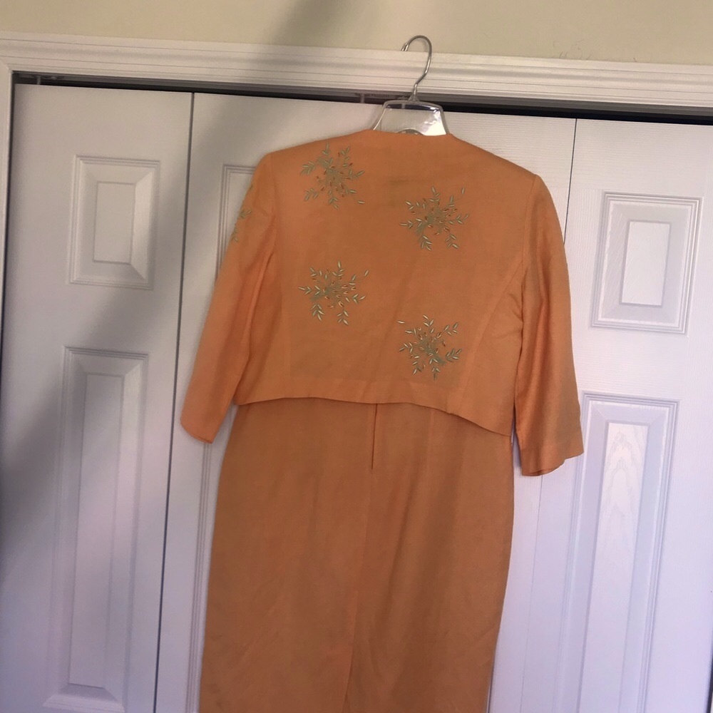 Beautiful and bright dressy affair 2 piece ensemble (dress & crop jacket). NWOT - Picture 5 of 13